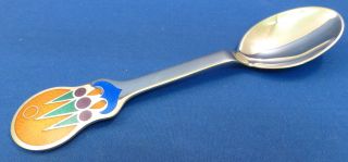 A.  Michelsen Denmark Sterling & Enameled Collector Spoon - July 1979 photo
