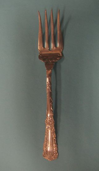 Rare Maltby Stevens & Curtiss Sterling Silver Serving Fork Uncatalogued Pattern photo