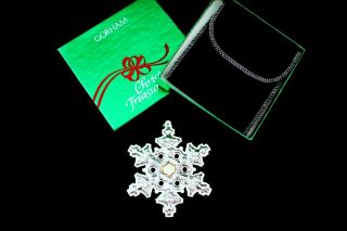 Gorham Sterling Silver Christmas Snowflake Ornament 1982 photo