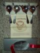 Set Of 4 Hausmann ' S Cafe ' Brandy Silverplate Spoons Must See Made In Italy Other photo 1