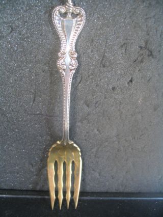 Sterling Towle Old Colonial Salad Fork Gold Wash 6 1/4 