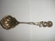 Antique German Continental Albo 835 Sterling Silver Sugar Shell Spoon Roses Other photo 3