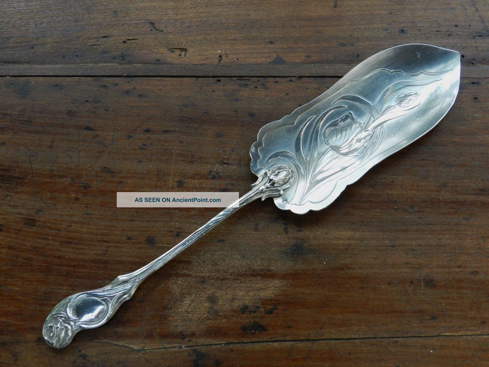 Art Nouveau French Sterling Silver Pie Pastry Or Fish Server Other photo