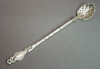 Lily - Whiting Old Sterling Long Handle Olive Spoon photo