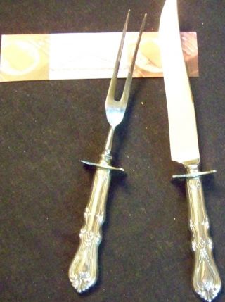 20th Century Sterling Carving Set - No Monos - Hallmarked.  925 - Gorgeous photo