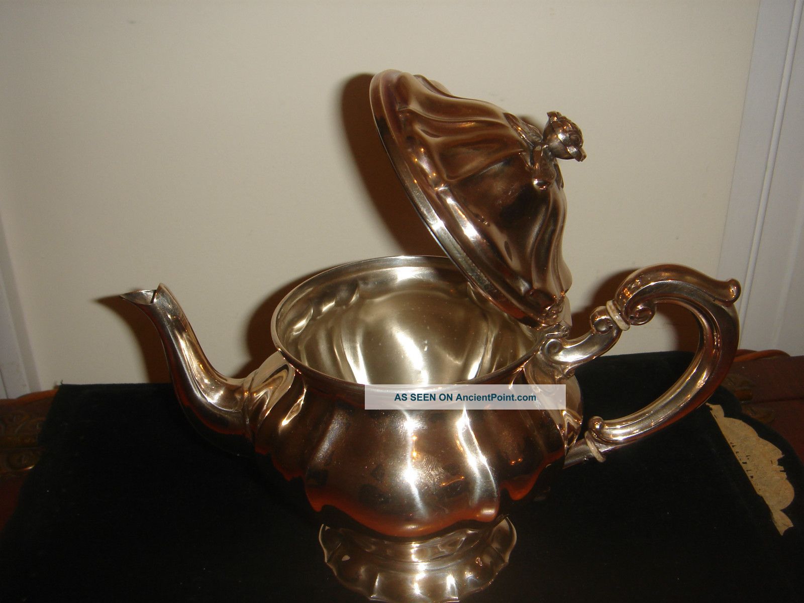 Antique Sterling Silver 800 10 1/4 Oz Teapot Other photo