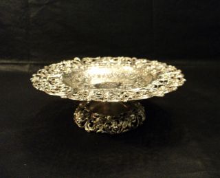 Gorgeous American Sterling Pierced Compote,  Pa C.  1880 photo