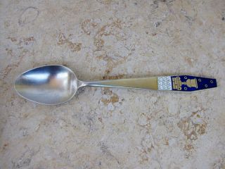 Rusian Vintage Enamel Gilt Silver 875 Tea Spoon 25gr. photo