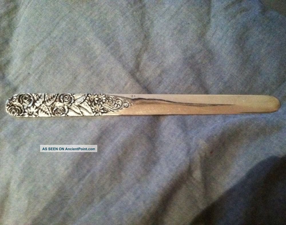 Jacobi & Jenkins Baltimore Antique Sterling Silver Repousse Floral Page Turner Other photo
