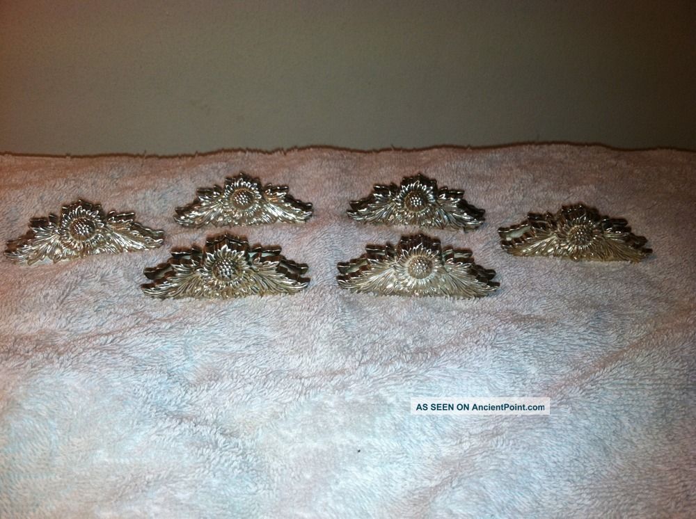 Tiffany & Co.  Authentic Sterling Silver Chrysanthemum Set 6 Place Card Holders Other photo