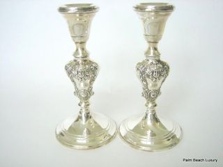Arrowsmith Rare Sterling Silver 925 Candlesticks Weighted Stunning photo