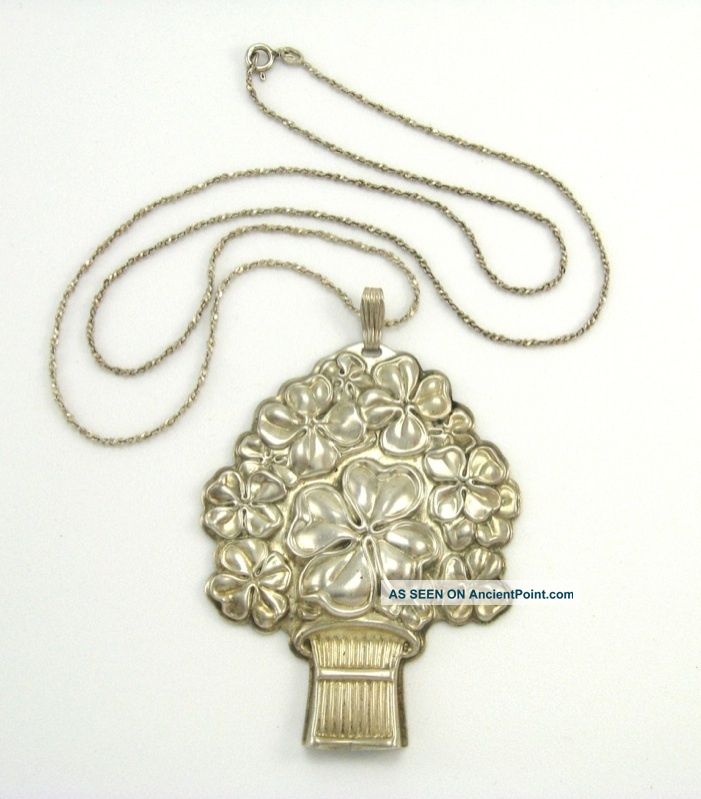 Reed & Barton Sterling Silver Good Luck Whistle W/ Necklace Other photo