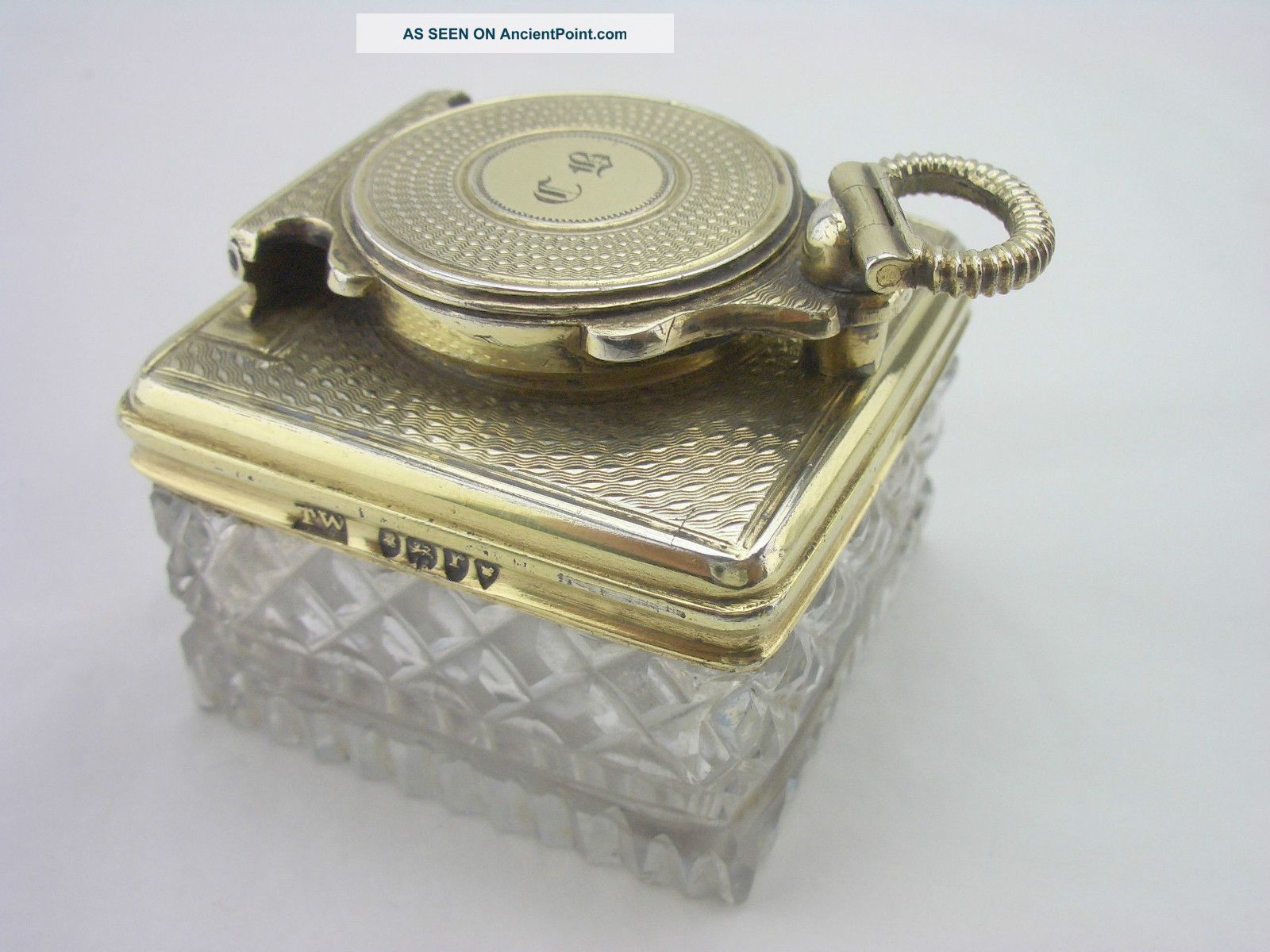 Scarce William Iv Silver Travelling Inkwell London 1832 Thomas Whitehead Other photo