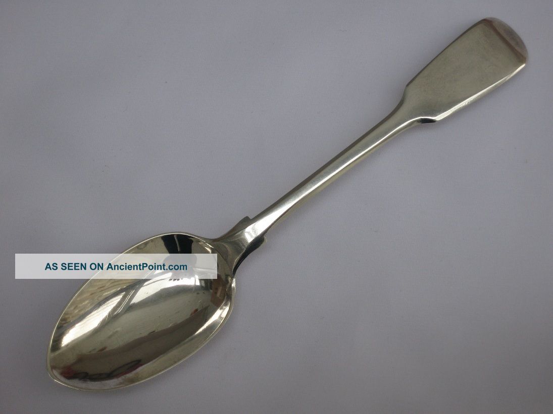 Victorian 1842 Sterling Silver English Fiddle End Spoon Samuel Hayne Other photo