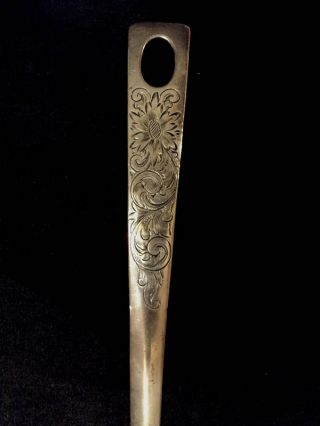 19th C.  Simon Bros.  Engraved Sterling Letter Opener Wow photo