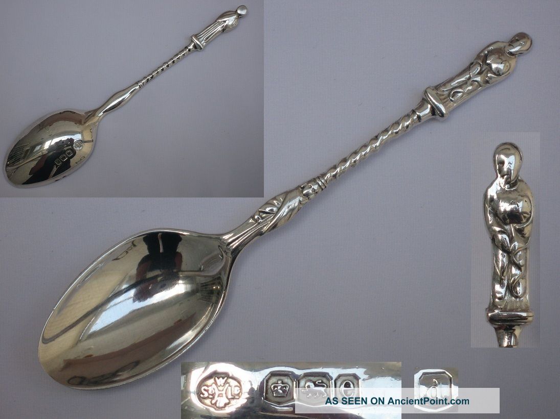Rare Sterling Silver 1920’s Apostle Spoon William Hutton Sheffield. Other photo