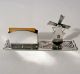 Unusual Continental Silver Figural Windmill Perpetual Calendar Other photo 2