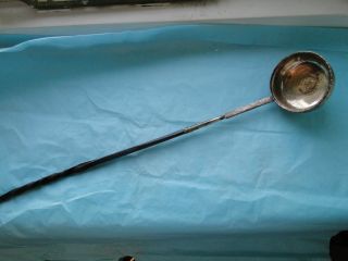 Scottish Toddy Ladle Sterling Silver - Whale Handle Twisted - Insert Coin photo