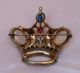 Magnificent 1900 ' S Sterling Silver Jewel Crown Brooch Signed Trifari Other photo 4