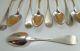 10 Sterling Silver Teaspoons By N.  Harding With Shell Handle & Monogram S12 - 121 Other photo 1