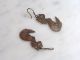 Sterling Silver.  925 Mexico Vintage Antique Pet Animal Cat Long Earrings 10 Gram Other photo 3
