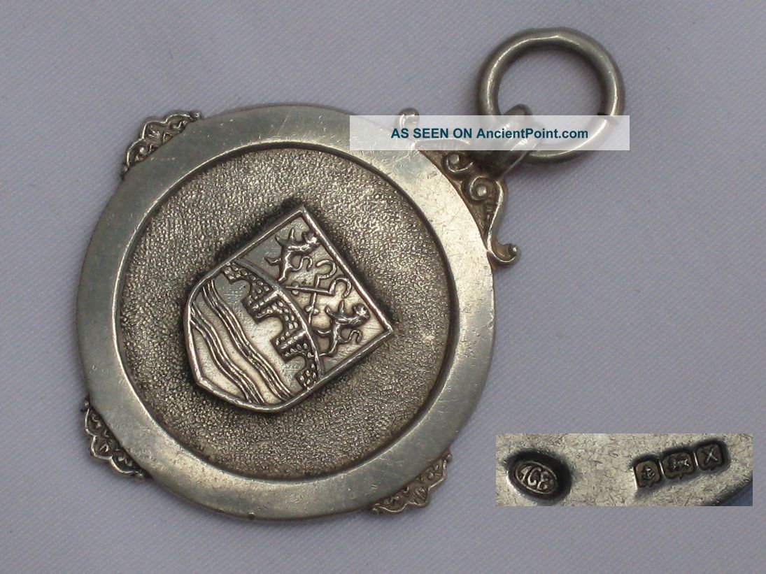 Quality English Sterling Silver Fob/pendant Made In 1922 Birmingham. Other photo