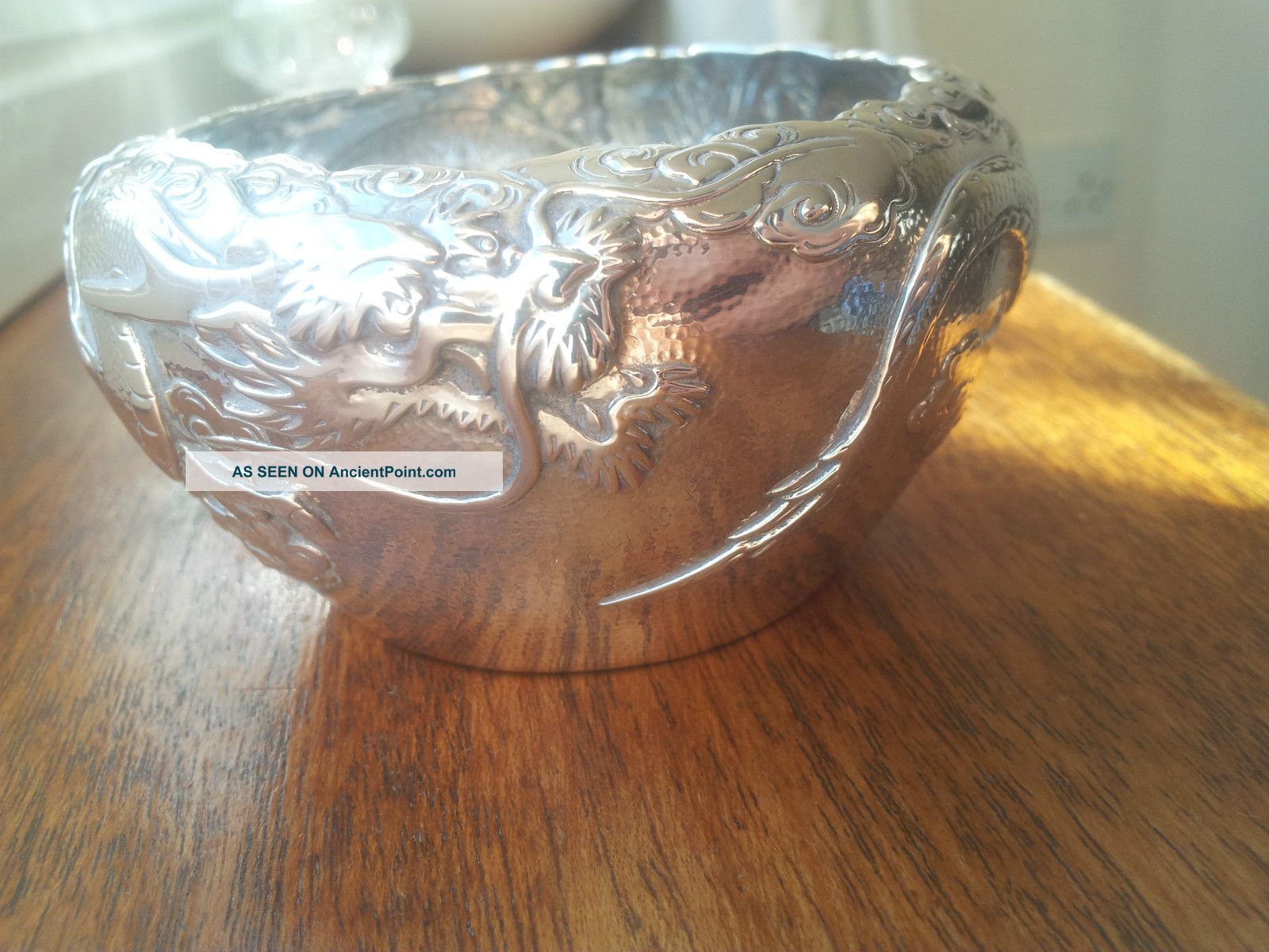 A Sterling Silver.  925 Samurai Shokai Yokohama Dragon Bowl Other photo