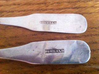 2 J S Heald Sterling Silver Spoons Circa 1810 photo