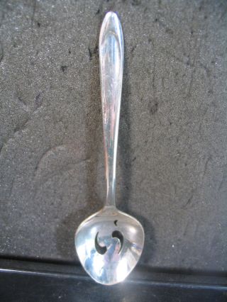 Sterling Lunt Spring Serenade Pierced Olive Or Condiment Spoon 5 