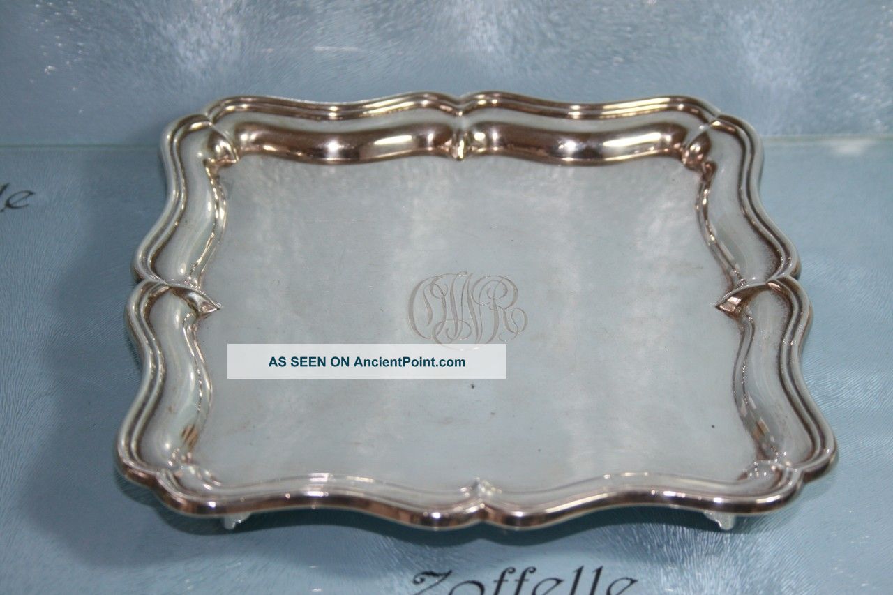 Sterling Solid Silver William Comyns Salver/decanter Stand Hm Lon 1909 - 294g Other photo
