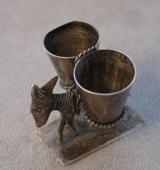 Sterling Donkey Or Burro Design Toothpick Holder - Mexico - - 37.  3 Grams (6101 - 1) photo