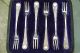 6 Art/crafts English Sterling Silver Harrison Fisher & Co.  Cocktail Forks - 1910 Other photo 2
