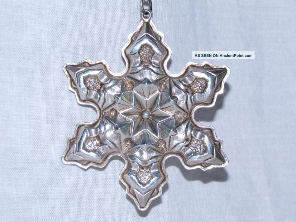 Gorham Sterling Silver 1975 Annual Snowflake Christmas Tree Ornament Other photo