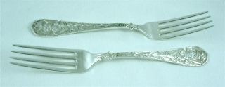 2 Theodore B.  Starr Sterling Silver Dinner Forks photo