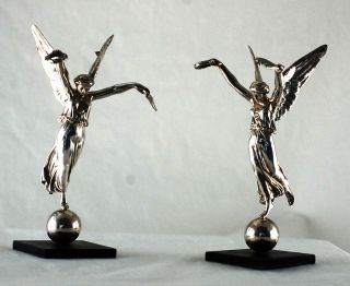 Pair Sterling Silver Angels – London 1850 - Maker George Angell photo