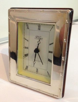 R Carrs Of Sheffield 1995 Solid Sterling Silver 925 Clock Not Scrap photo
