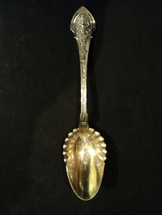 19th C.  Sterling Silver Berry Spoon Wood & Hughes C1878 photo