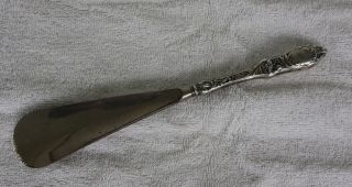 Antique Victorian Sterling Silver Shoe Horn Shoehorn Monogram Ready Ornate photo