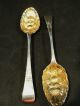 Pr.  18th Century English Sterling & Gilded Repousse Strawberry Spoons Other photo 2