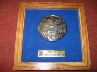 925 Sterling Silver Jerusalem Art Relief Plaque Israel Military Industries Gift photo
