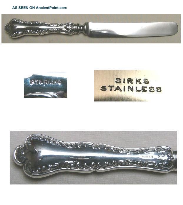 Louis Xv Dinner Knife Blunt Blade Birks Sterling Other photo