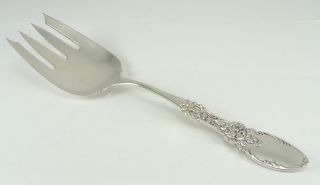 Sterling Silver Cold Meat Fork Serving Ware Elegant 9 - 1/2 Inches In Length photo