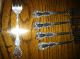 8 Antique Ornate Sterling Silver Forks Knives Marked W Hallmark A Sterling Good Other photo 4