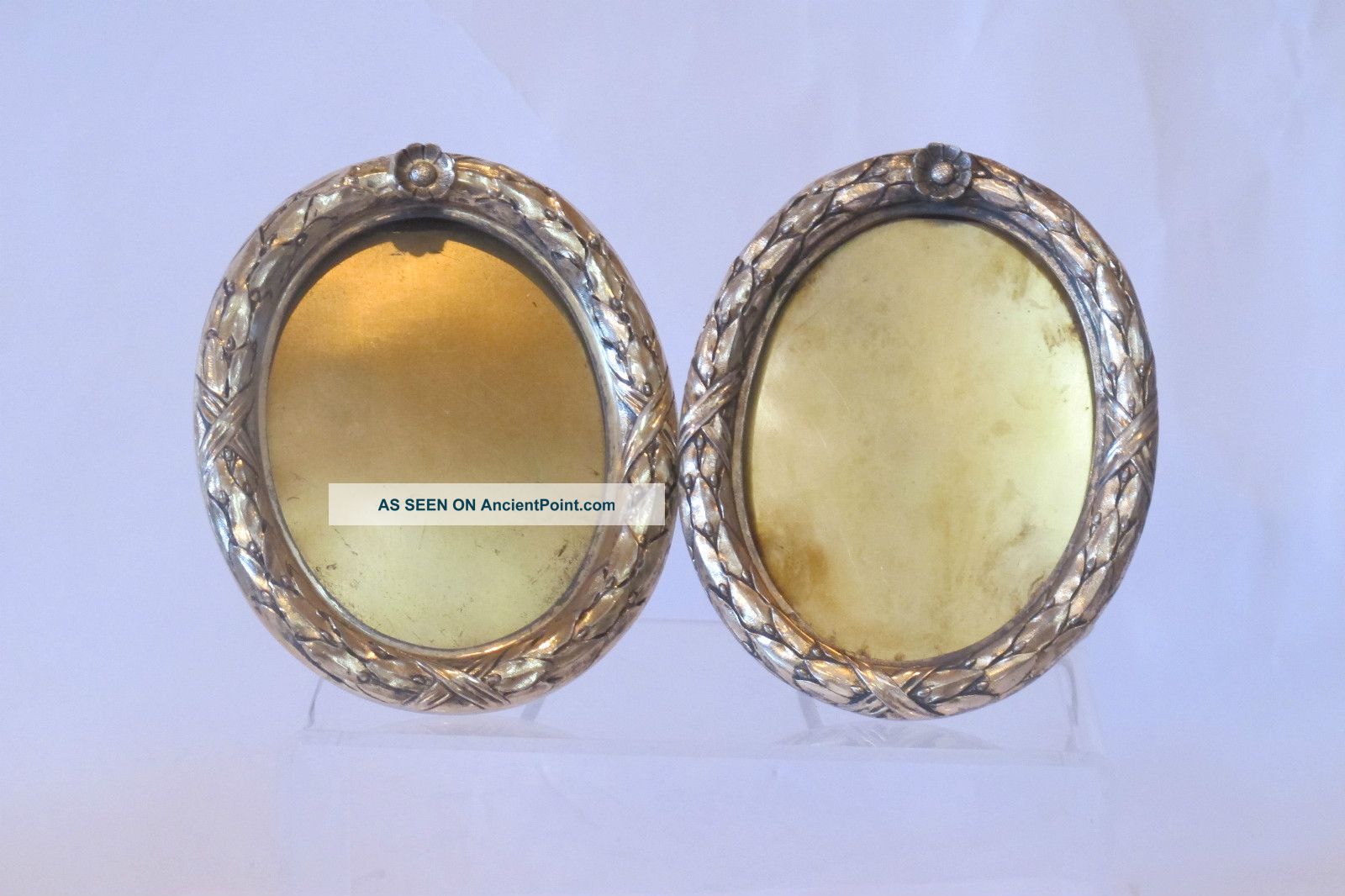 Antique Sterling Silver Pair Picture Frames,  Made By J.  E.  Coldwill Co Other photo