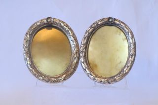 Antique Sterling Silver Pair Picture Frames,  Made By J.  E.  Coldwill Co photo