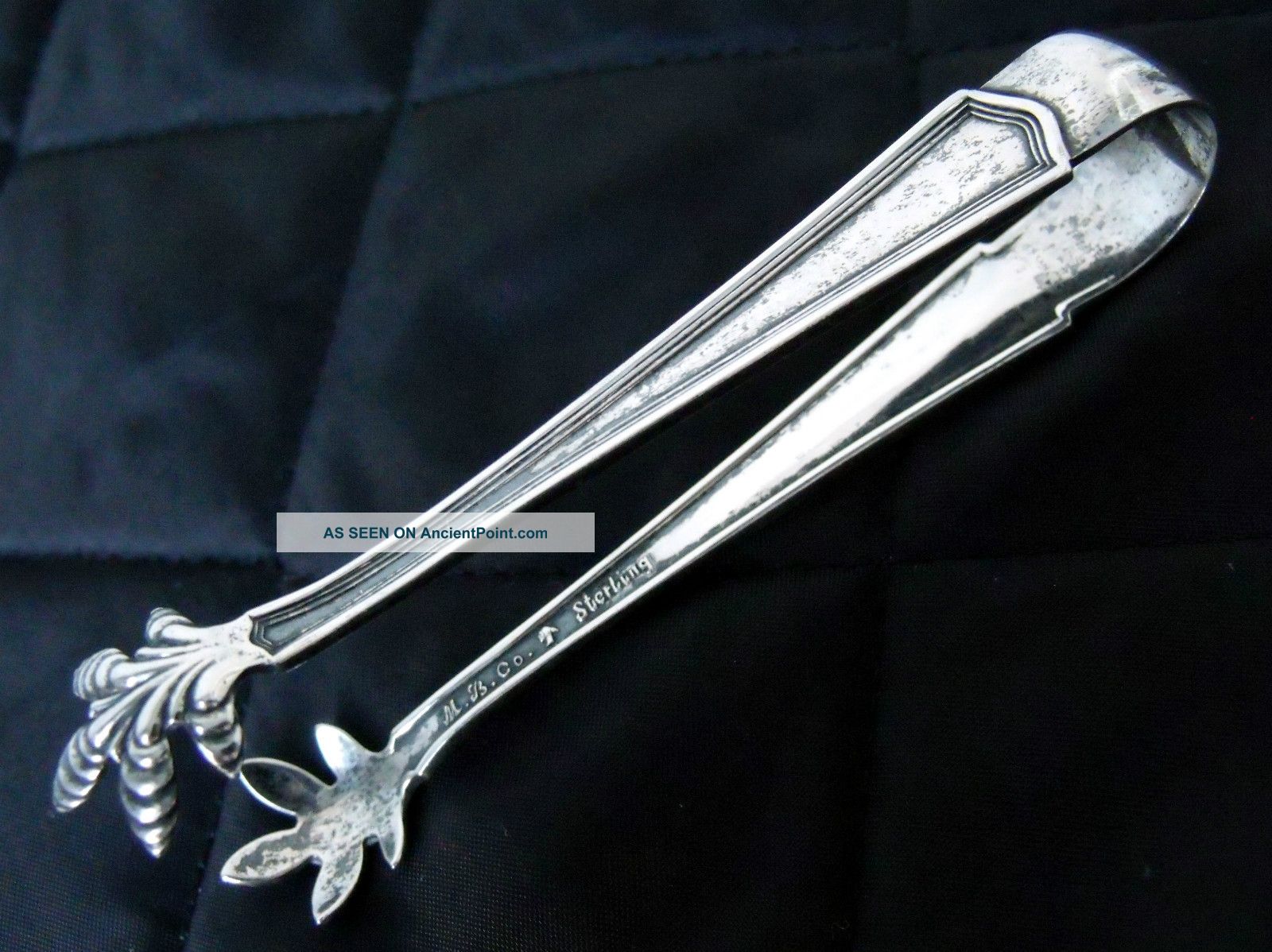 Antique Sterling 925 Silver Claw Foot Sugar Tongs Or Ice Cube Other photo
