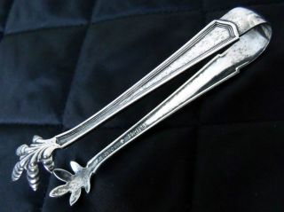 Antique Sterling 925 Silver Claw Foot Sugar Tongs Or Ice Cube photo