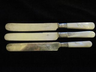 Mother Of Pearl / Blunt Hollow Knives 3 Pieces photo