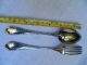 ❀ Sterling Silver Child Mint Spoon & Fork 83 Gr Ravinet D ' Enfert Christofle Other photo 6