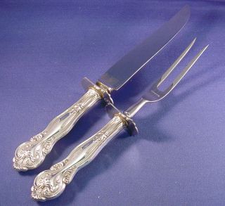 Pretty Sterling Handled Carving Set photo